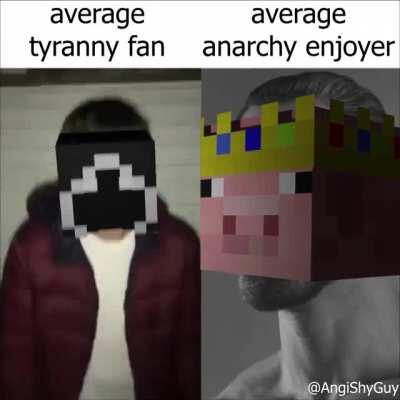 average tyranny fan vs average anarchy enjoyer