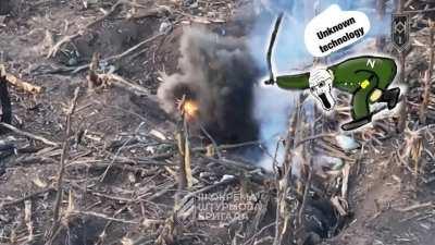 Video published by the Ukrainian Third Separate Assault Brigade shows a Russian soldier using a stick to hit a drone that failed to detonate.