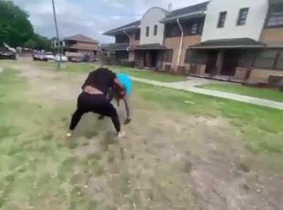 Intense Girl Fight On Grass