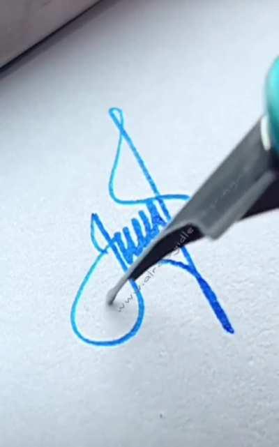 The elegance of a signature written with a fountain pen