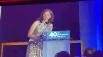 US Supreme Court Justice Amy Coney Barrett cracking jokes about pro-choice protestors at a private Federalist Society event