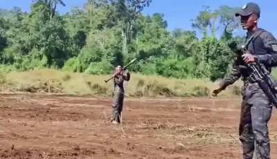 RPG malfunctioning results in fatality somewhere in Myanmar.
