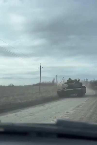 Ukrainian M1A1SA Abrams somewhere near the frontline