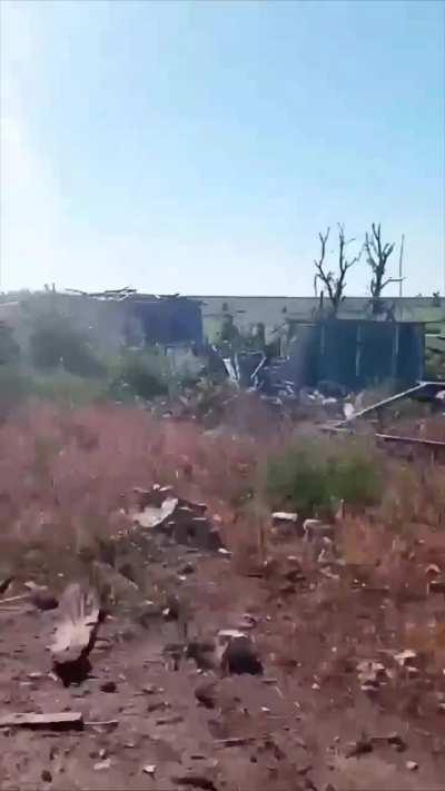 Russian road of death near Vodyanoe, filled with destroyed armored vehicles 