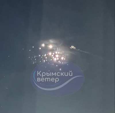 Video of Russian air defence, sounds of explosions, air raid siren and aftermath on the ground in Crimea, Sevastopol (occupied since 2014) / 23.03.2024