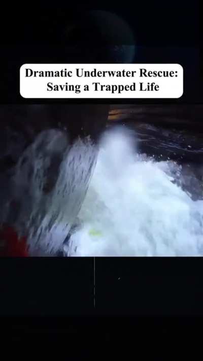 Kayaker is trapped underwater against a boulder and pinned by the river's current as a friend attempts to free him