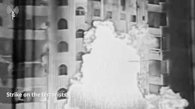 Gaza, January 25: Official video of IDF strike on Hamas snipers firing from a high rise building. Posted this morning.