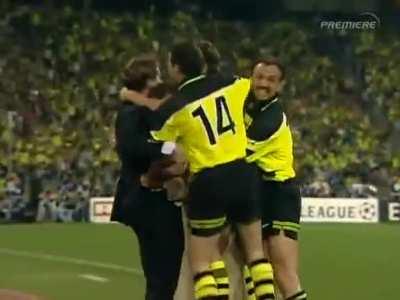On this day in 1997, within 16 seconds after coming on as a sub, 20-year-old Dortmund-born Lars Ricken scored with a long-range lob against defending champions Juventus to seal Borussia Dortmund's upset win for their first UEFA Champions League title.