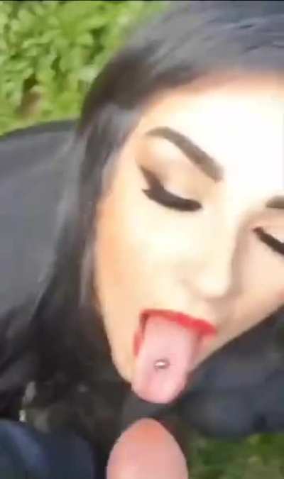 Public Slut Gets Facial
