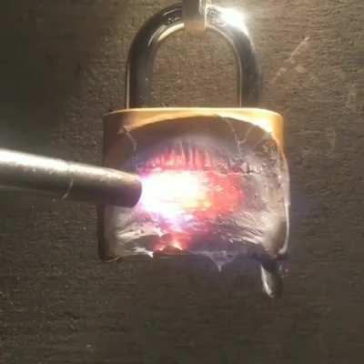 Melting a lock