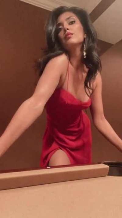 Hot red dress