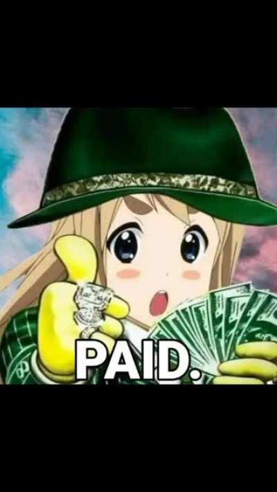 mugi gets paid for it