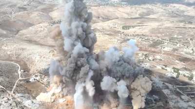 Explosion of Hezballah Raduan underground complex in southern Lebanon 19.10.24