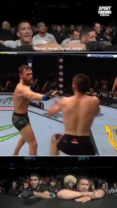 New angles showing Khabib vs Connor coaches during the most exciting parts