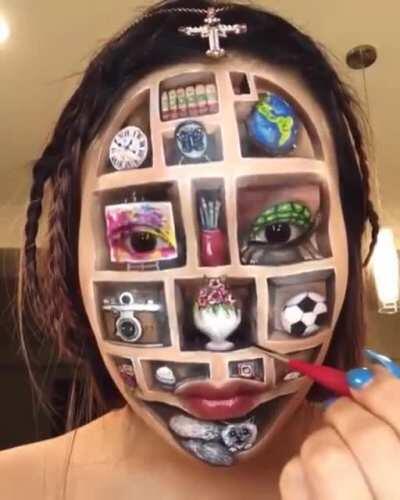 This crazy face art is mesmerizing to look at