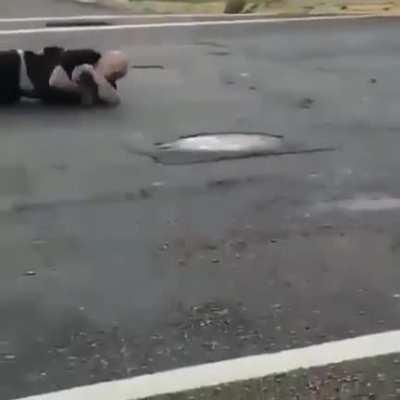 WCGW skateboarding down to an hill