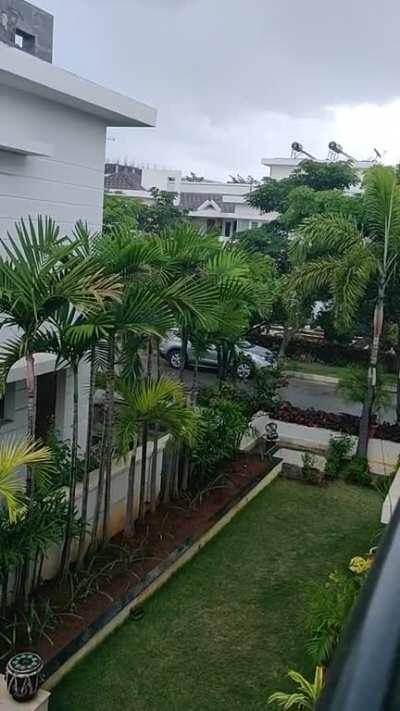 One of the heavy monsoon showers in Hyderabad, India