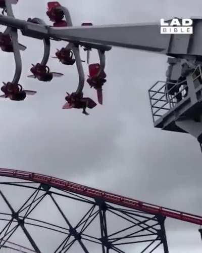 Guy having a great time on Red Arrows - Sky Force at Blackpool. The RAF would be proud of his G-Force capabilities!