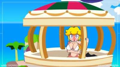 Sexy fun with Peach at Isle Delfino (minus8)