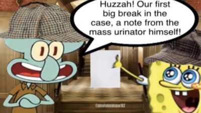 Squidward and spongebob On a quest 