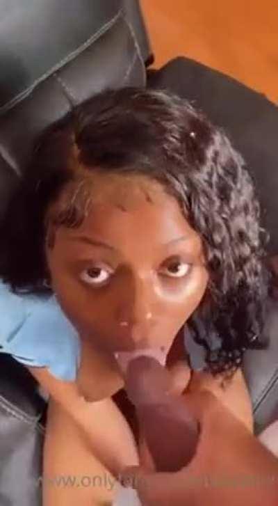 Cute Ebony Facial