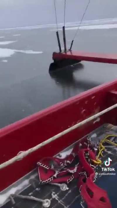 Ice sailing on Lake Winnebago