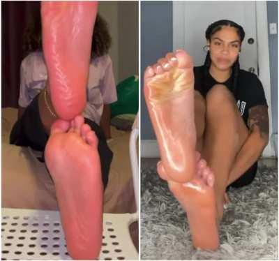 2 Pairs of Hot Oily Lightskin Soles