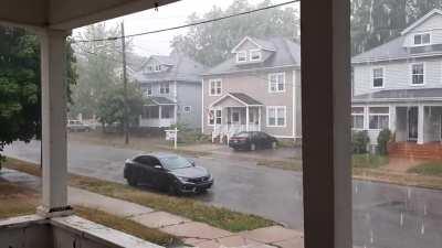 New Brunswick, Canada. I didn't have enough time to make my tea before the deluge ended, but I enjoyed it while I could tea-less.