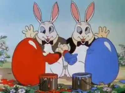 This scene from the 1934 animated Disney short &quot;Funny Little Bunnies&quot;