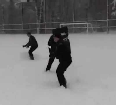 Police engage in a shootout with a local youth gang.