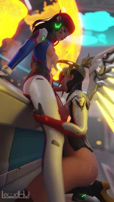 D.Va &amp;amp; Mercy, (LewdHyl) [Overwatch]