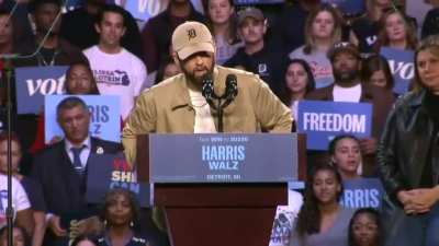 Eminem endorses Kamala Harris and introduces Obama in Detroit