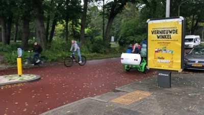 The Bicco Bike Bus is a large group bike designed to allow one adult driver to easily transport ten children with only pedal power.