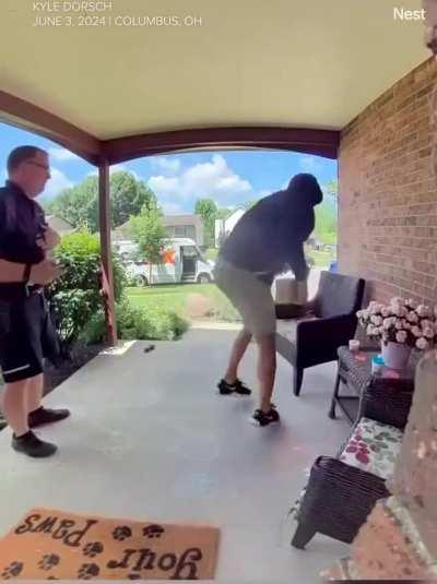 to deliver a package before it gets stolen