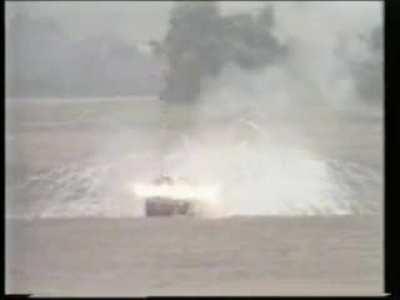 Infantryman launched a phosphorus rocket at a fully armed tank