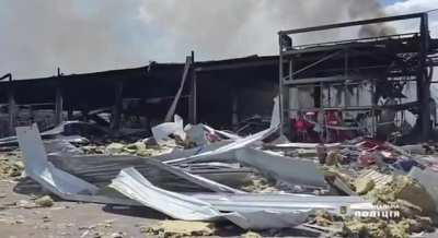 The number of dead and injured as a result of the Russian attack on the supermarket in Kostyantynivka increased to 11 and 37, respectively - National Police. According to preliminary information, the strike was carried out by an Kh-38 missile.