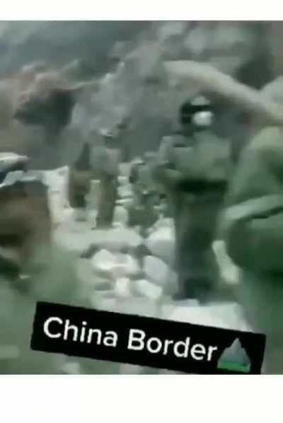 Indian and Chinese troops face off at Galwan valley.*soryy for the music , some asshole did it