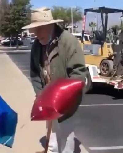 Police officers buy new power chair to elderly man struggling to walk