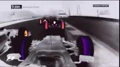 F1 tires on a thermal camera