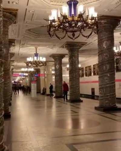 One of the most beautiful metro station in the world, located in St Petersburg