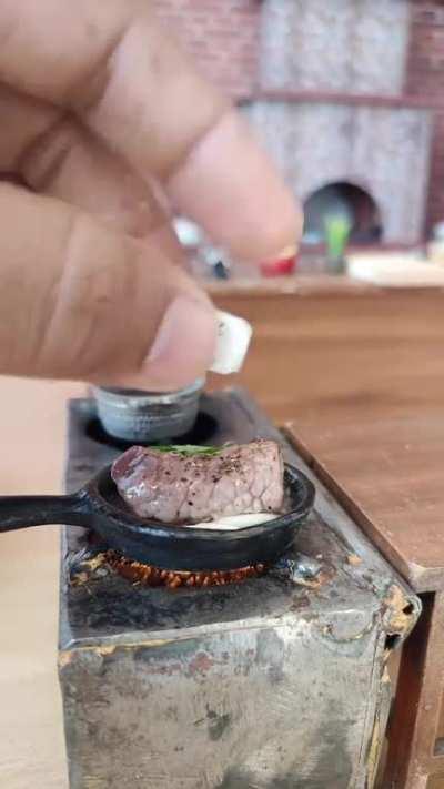 Found this cool mini steak cooking video, wanted to share :)