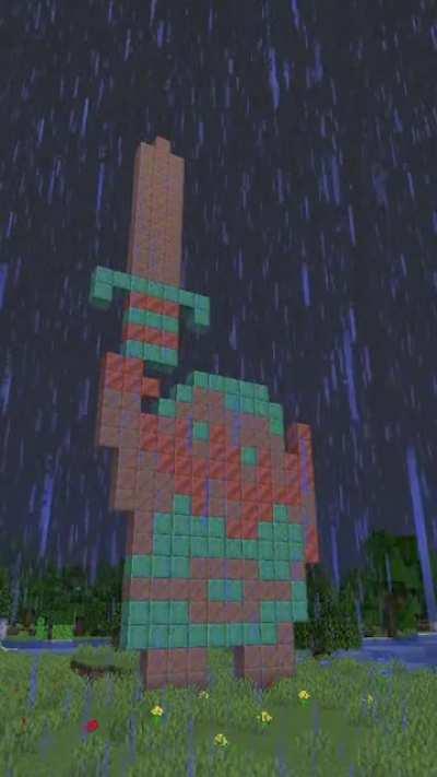 [Other] [LoZ] The new copper blocks in Minecraft gave me a cool idea for some 8-bit art!