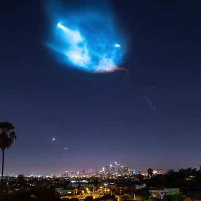 SpaceX falcon 9 leaving earth created the 