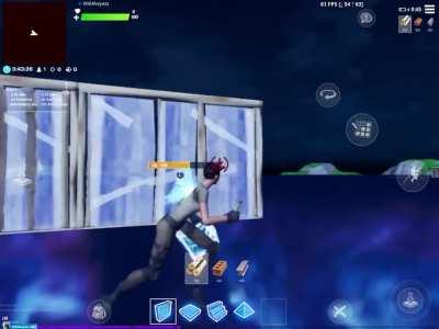 People thought controller movement was good... on mobile you can literally sprint backwards while building a wall