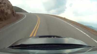 Driving on a skinny mountain pass