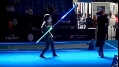 Light Saber Duel at the World Fencing Championship