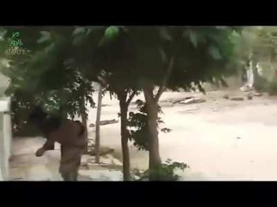 FSA fighters rig the Bat Mobile into a VBIED and detonate it against an SAA occupied position - Deir ez-Zor - 5/5/2013