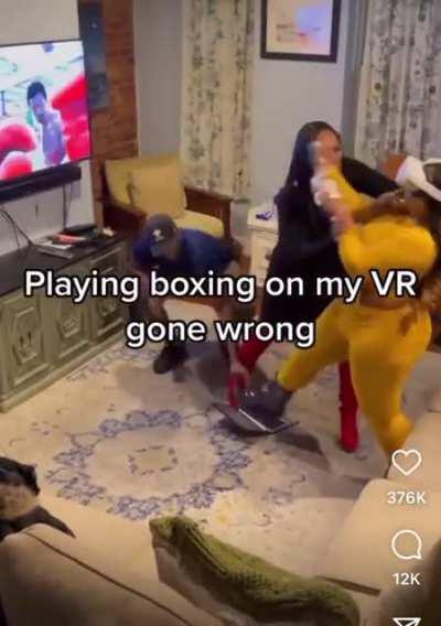 Put on your heaviest boots and we’ll leave the laptop right here, while you box in VR