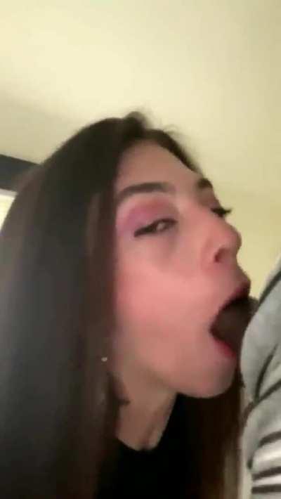 Sucking black cock