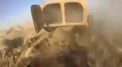 Syrian rebel APCs attempting to assault a government position are quickly overwhelmed